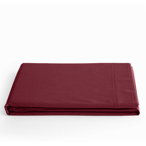 Drap plat "Prémium" pour lit 1 place & 2 places - Prémium Grenat - 240 x 300 cm pour lit 2 places