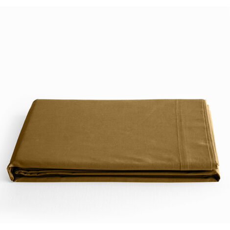 Drap plat "Prémium" pour lit 1 place & 2 places - Prémium Caramel - 240 x 300 cm pour lit 2 places