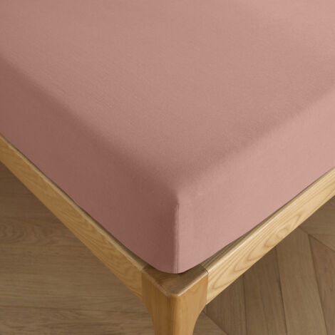 Drap housse 90 x 190 cm bonnet 30 cm "Prémium" pour lit 1 place - Prémium Vieux Rose - Prémium Vieux Rose -