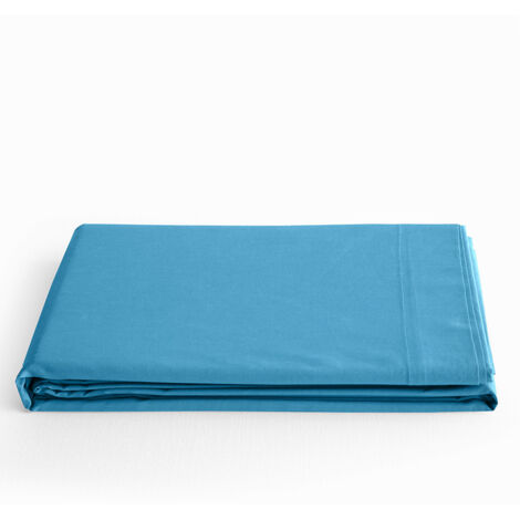 Drap plat "Prémium" pour lit 1 place & 2 places - Prémium Cyan - 180 x 290 cm pour lit 1 place - Prémium Cyan -