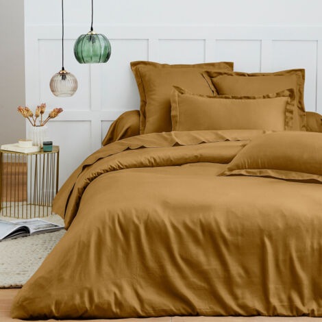 Housse de couette 240 x 220 cm "Prémium" pour lit 2 places - Prémium Caramel