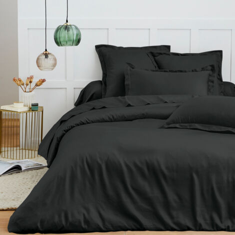 Housse de couette 260 x 240 cm pour lit 2 places King Size – 100% coton – Tissage 57 fils/cm² – Lavable en machine à 40°