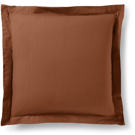 Taie d'oreiller "Prémium" toutes dimensions - Prémium Paprika - 63 x 63 cm volant plat piqué (1/4)