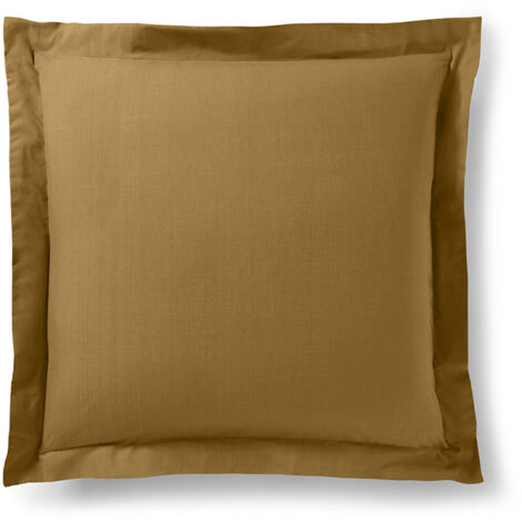 Taie d'oreiller "Prémium" toutes dimensions - Prémium Caramel - 63 x 63 cm volant plat piqué