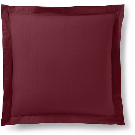 Taie d'oreiller "Prémium" toutes dimensions - Prémium Grenat - 63 x 63 cm volant plat piqué - Prémium Grenat -