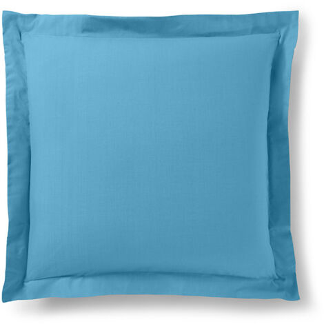 Taie d'oreiller "Prémium" toutes dimensions - Prémium Cyan - 63 x 63 cm volant plat piqué