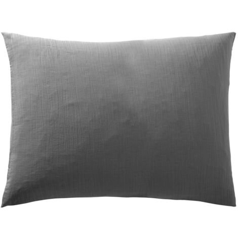 Taie d'oreiller "Noah" 50 x 70 cm "Gaze de Coton" - Noah Ardoise