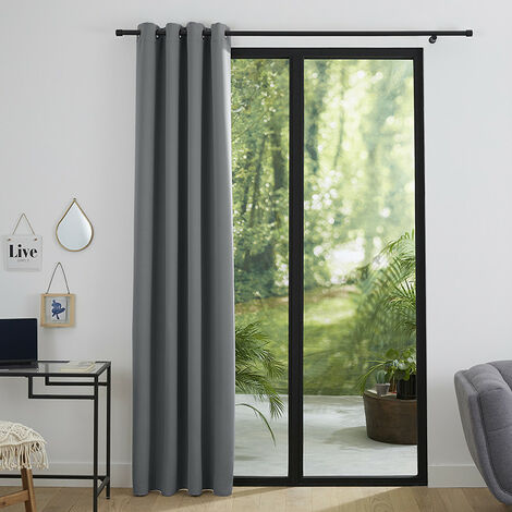Rideau occultant anthracite 140 x 260 cm (1/4)