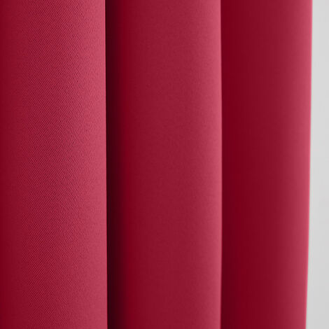 Rideau occultant 140 x 260 cm - 1 Panneau occultant  - Rouge