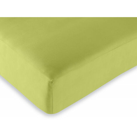Drap housse Anis 180 x 200 cm / 100% coton / 57 fils/cm²