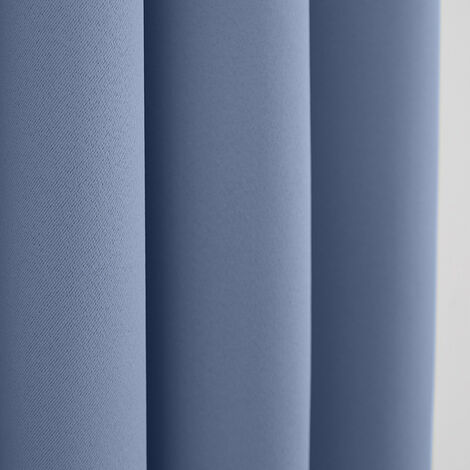 Rideaux occultant bleu tendre 140 x 260 cm