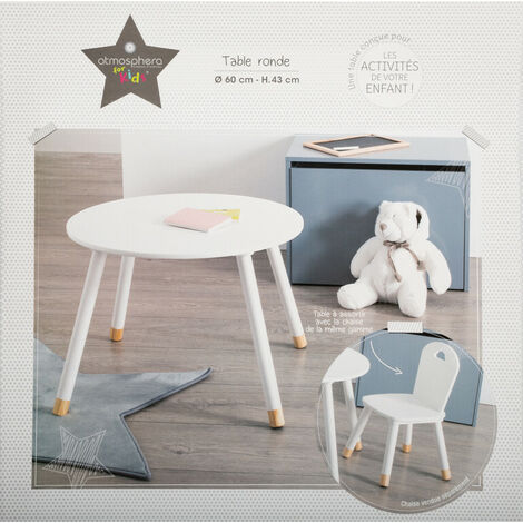 Table Douceur pour enfant Atmosphera Blanc