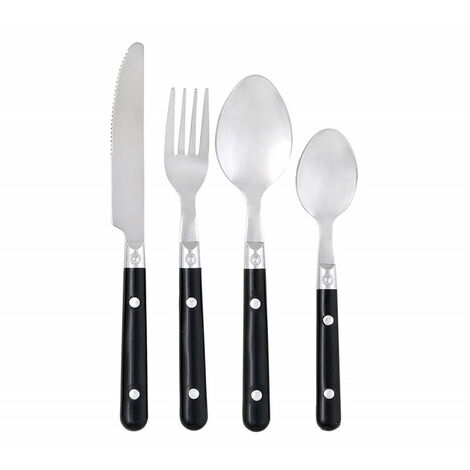 Ménagère 24 pièces bistrot secret de gourmet  - noir