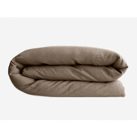 Housse de couette Palace 100% coton teint lavé Vent du sud - Palace Tabac - Housse de couette 140 x 200 cm