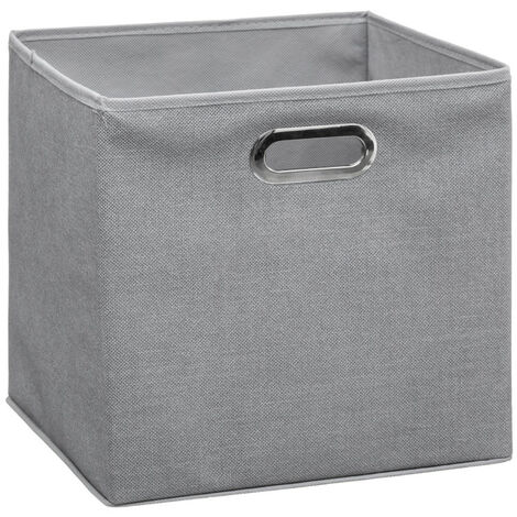 Boite de rangement 31 x 31 x 31 cm Atmosphera -  Gris Chiné