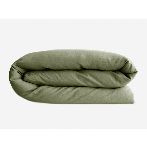 Housse de couette Palace 100% coton teint lavé Vent du sud - Palace Sauge - Housse de couette 240 x 220 cm