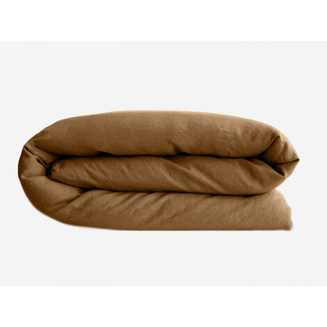 Housse de couette Palace 100% coton teint lavé Vent du sud - Palace Cognac - Housse de couette 260 x 240 cm