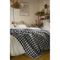 Plaid à franges tissé teint "Gabriel" toutes dimensions - Taille de plaid: 180 x 220 cm