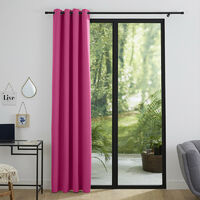 Rideau occultant fushia 140 x 260 cm
