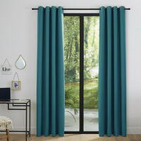Lot de 2 rideaux occultant turquoise 140 x 260 cm