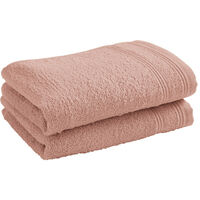 Lot de 2 serviettes invité éponge "Spa" 30 x 50 cm / 400 gr/m² - "Spa" Blush