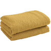 Lot de 2 serviettes invité éponge "Spa" 30 x 50 cm / 400 gr/m² - "Spa" Jaune Maîs