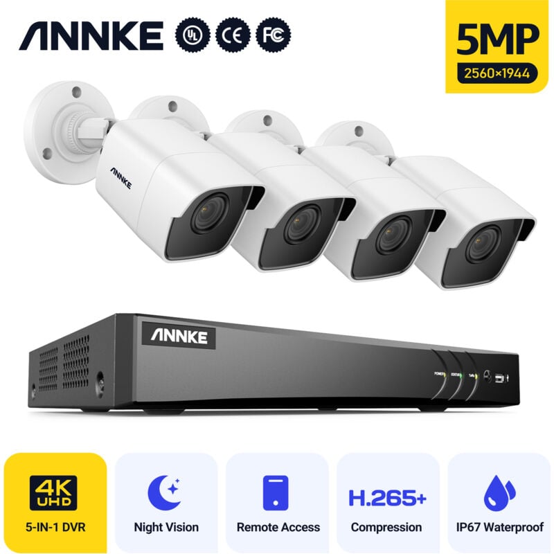 ANNKE Système de caméra de vidéosurveillance 8 canaux Ultra HD 4K