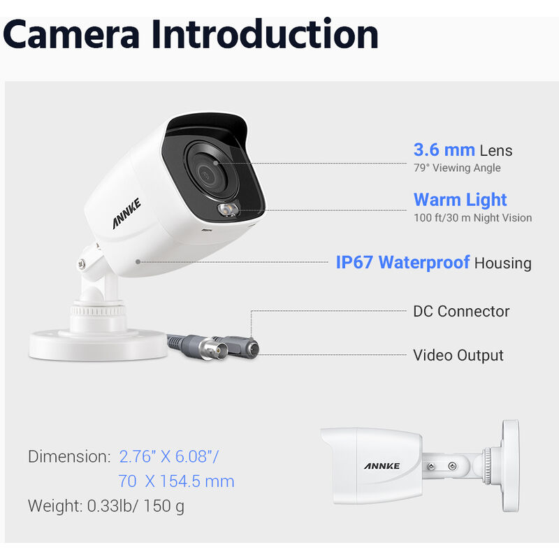 Caméra IP nocturne 80m waterproof masque confidentialité HD