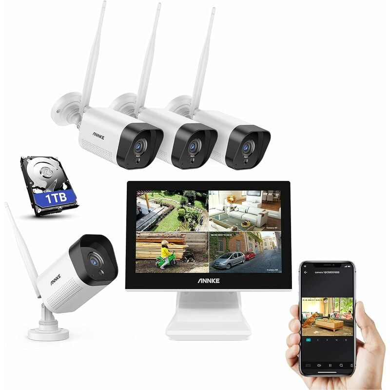 SJLERST Ensemble de caméras de surveillance de sécurité avec écran
