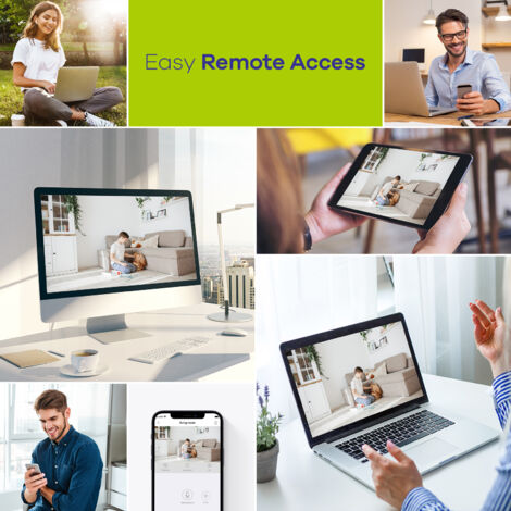 SANNCE 8CH Kits de Vidéosurveillance 1080P HD 8Bullet Caméra Vision Nocturne Surveillance à Distance Sécurité Caméra Système - 1TB HDD