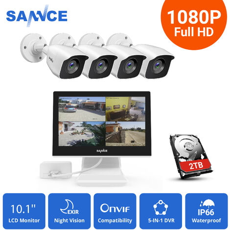 SANNCE Moniteur pour bébé: 1080p HD avec écran LCD 5'' et stockage
