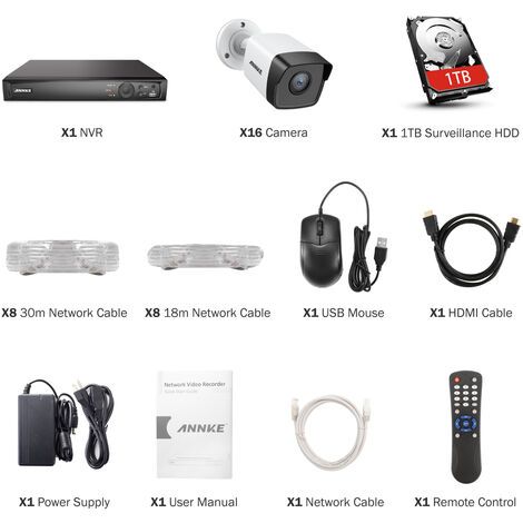 LESHP 4CH Vidéo DVR du système 960P de caméra de sécurité pour le