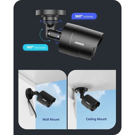Caméra de sécurité filaire 1080p, 4 en 1 pour AHD/TVI/CVI/CVBS, caméra