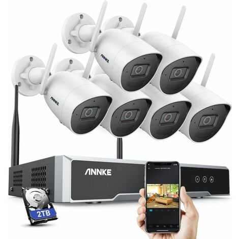 ANNKE WS500 Caméra de Surveillance Extérieure WiFi 8CH 5MP NVR