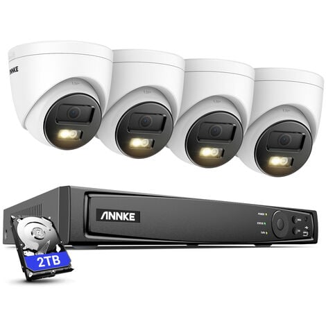ANNKE 8CH 4K Surveillance autonome PoE NVR x 4 PCS 1080p 24/7