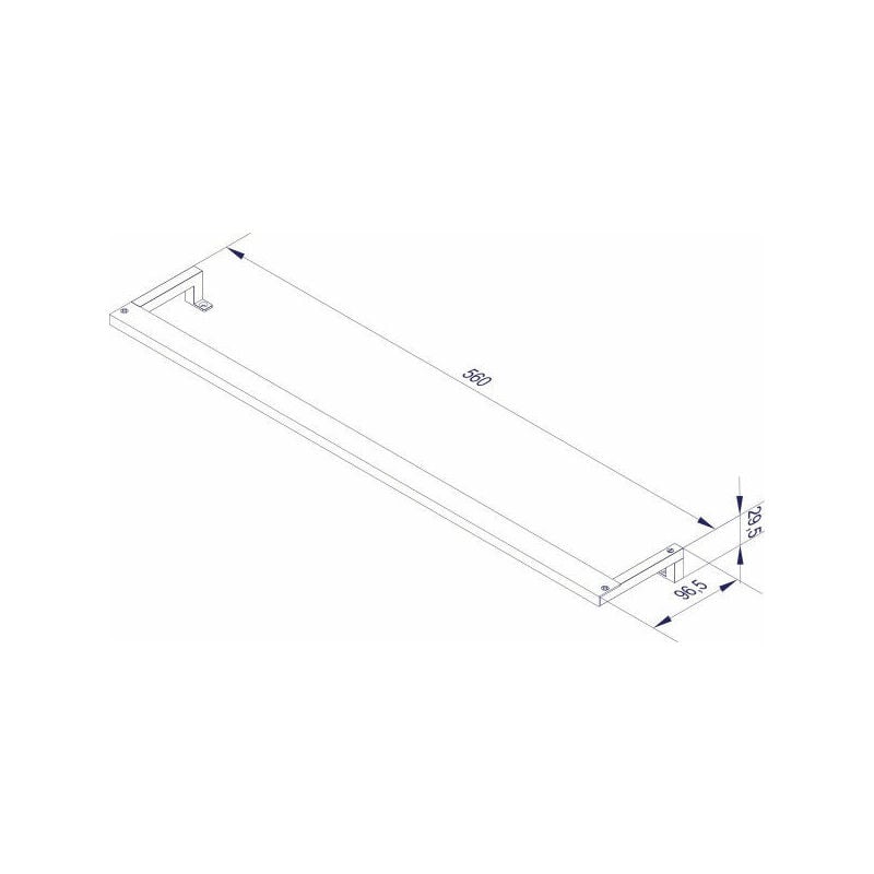 Spiegelschrank LED-Aufsatzleuchte Farbe: FACKELMANN x 2 10 ca. Silber x x T): x cm für hochwertige 56 / / SCENO Energieeffizienzklasse / LED-Leuchte (B A-83474 / fürs Badezimmer Maße H