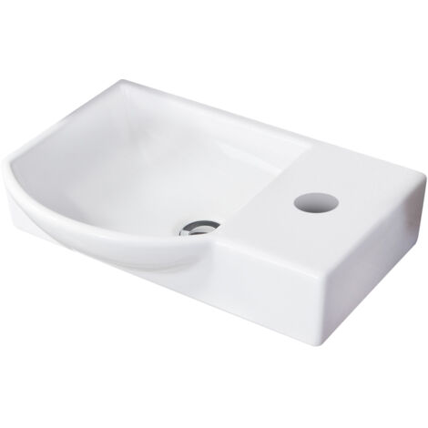 FACKELMANN Gäste-WC Keramikbecken links