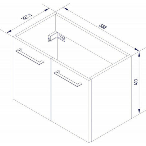 FACKELMANN Waschtischunterschrank LIMA / Badschrank mit Soft-Close-System /  Maße (B x H x T)