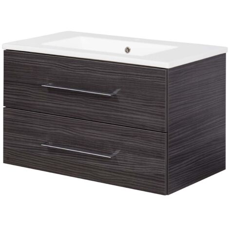 FACKELMANN B.perfekt Waschtischset 80cm - Dark Oak