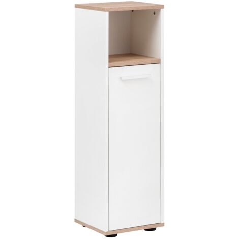 BadeDu ARC Midischrank 30 cm Breit Badmöbel Badschrank Weiß Badezimmerschrank"-"11716145