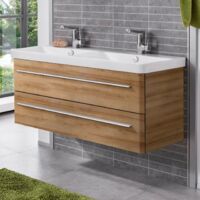 Lanzet K8 Badmöbel Set 2-teilig, 120cm, Hellbraun"-"06388145