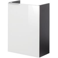 FACKELMANN SBC Beckenunterschrank 45 - Glasfront Weiß - Korpus
