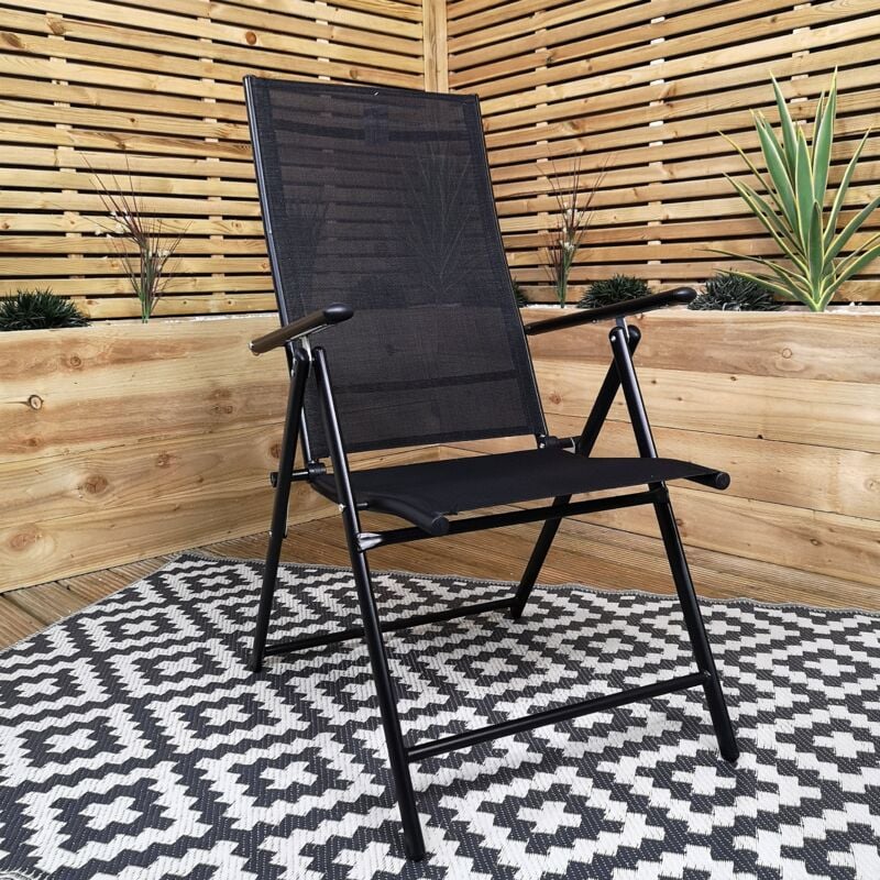 Multi Position High Back Reclining Garden / Outdoor Folding Chair