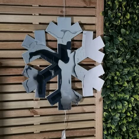 60cm Infinity Light up Hanging Snowflake Christmas Decoration with ...