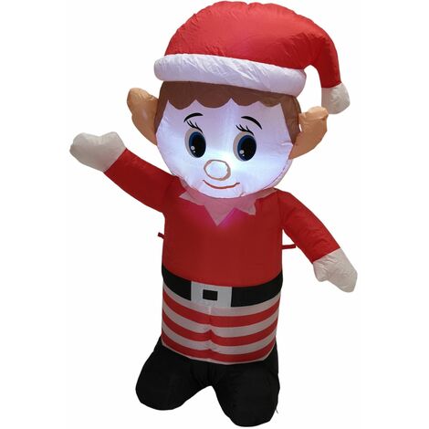 120CM Self Inflating LED Inflatable Christmas Elf Decoration
