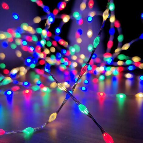 6.4m Compact MicroBrights Christmas Lights with 400 LEDs in Multi-coloured