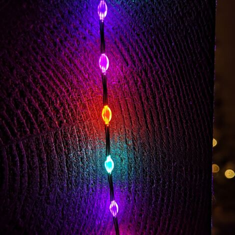 6.4m Compact MicroBrights Christmas Lights with 400 LEDs in Rainbow