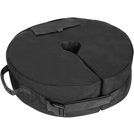 40kg Black Heavy Duty Round Garden Patio Parasol Umbrella Refillable Base Weight Bag