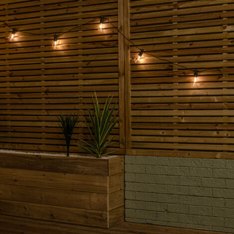 Set of 10 Indoor Outdoor Connectable Festoon Lights with Warm White LEDs (1/5)