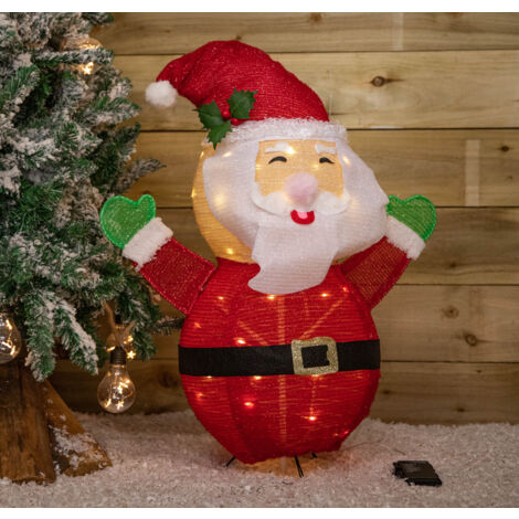 68cm Battery Powered Collapsible Santa Figure 49 Static Warm White LEDs